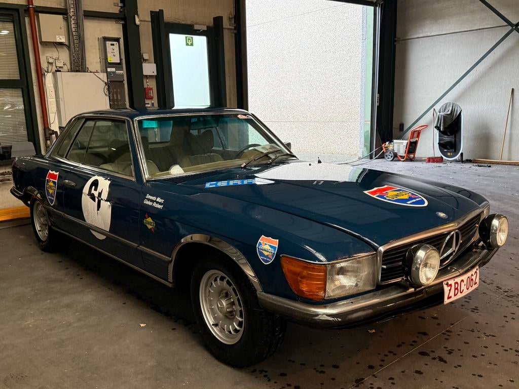 Mercedes 350 slc, Auto's, 3500 cc, Blauw, Bedrijf, Handgeschakeld