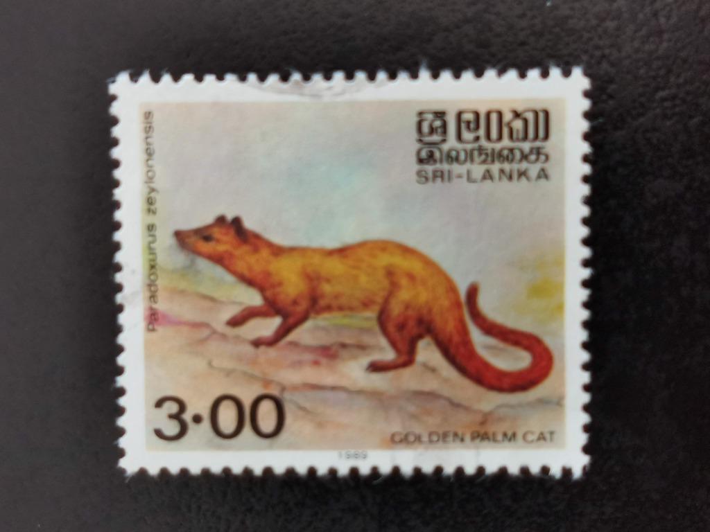 Sri Lanka 1989 - wilde dieren - Sri Lanka-palmroller, Postzegels en Munten, Ophalen of Verzenden, Gestempeld, Zuid-Azië