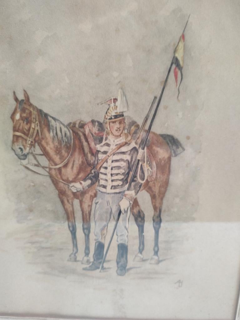 Kader met pastel Belgische Lansier, Enlèvement