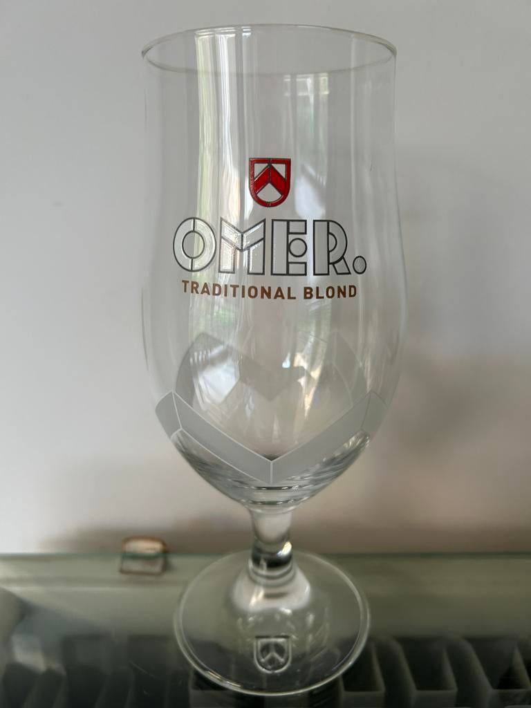Verre à bière Omer 33cl, Enlèvement, Comme neuf