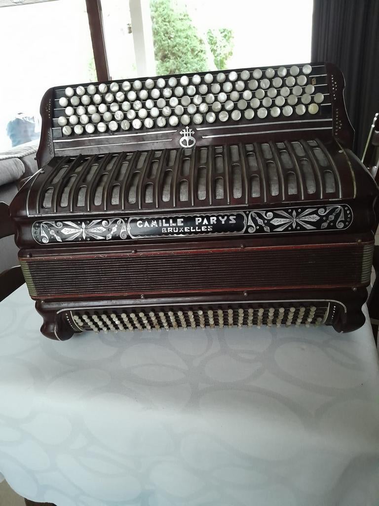 Antieke accordeon, Ophalen, Met koffer