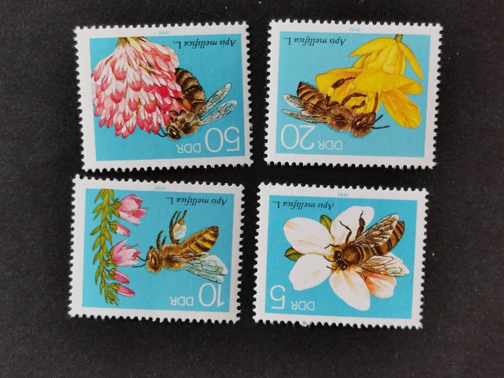 DDR 1990 - insecten - honingbijen - bloemen **, Ophalen of Verzenden, DDR, Postfris