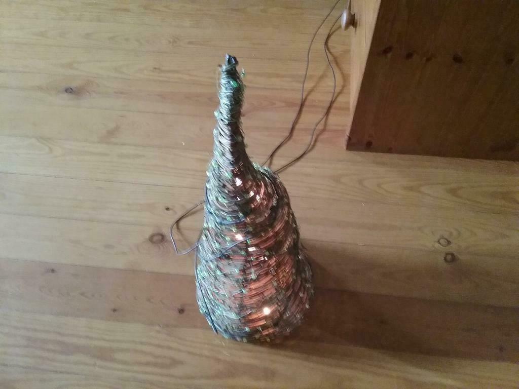 lampe osier ton vert 50cm, Enlèvement ou Envoi, Utilisé