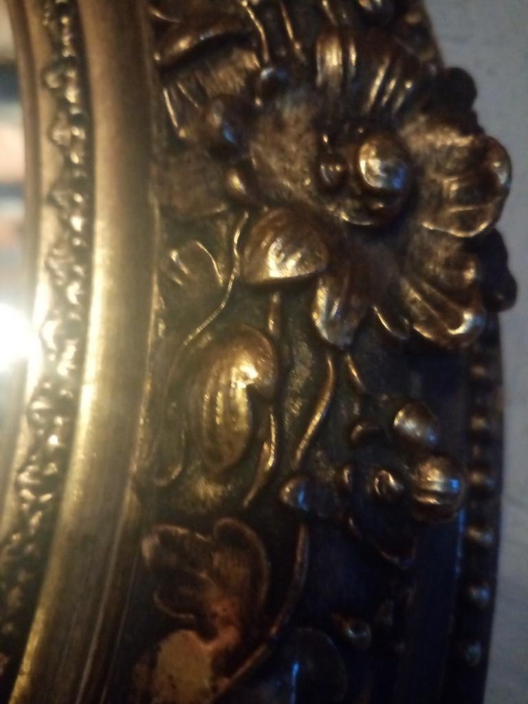 Antieke houten vergulde spiegel Baroque, Antiek en Kunst, Ophalen of Verzenden