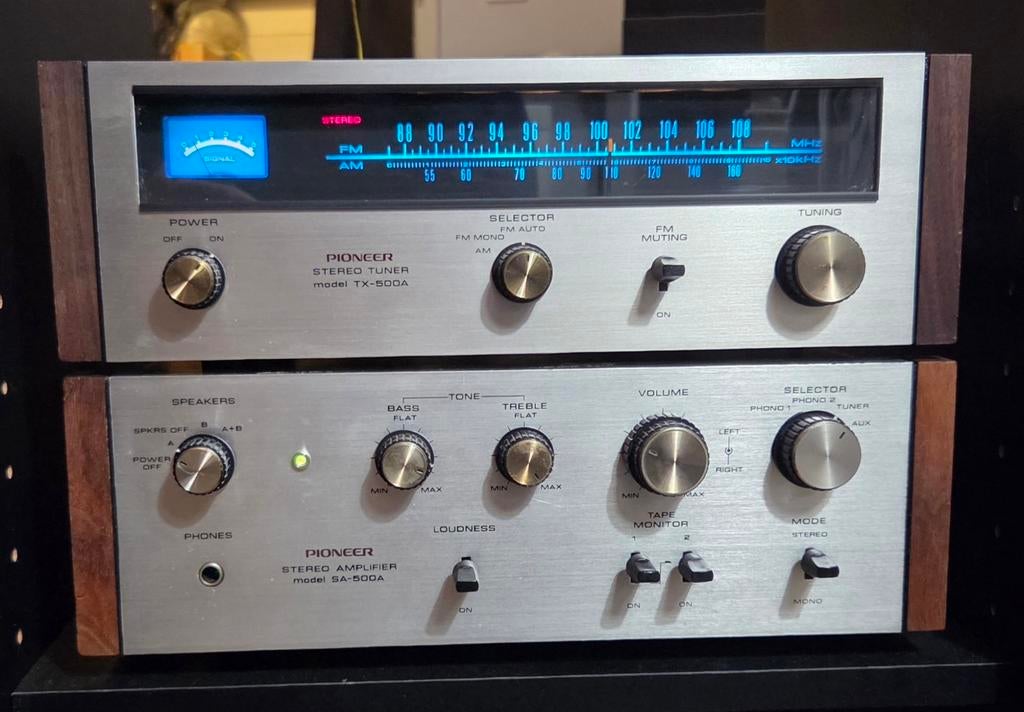 Pioneer SA-500A & TX-500A | Vintage Set | Prachtig Geluid, Audio, Tv en Foto, Versterkers en Ontvangers, Gebruikt, Ophalen of Verzenden