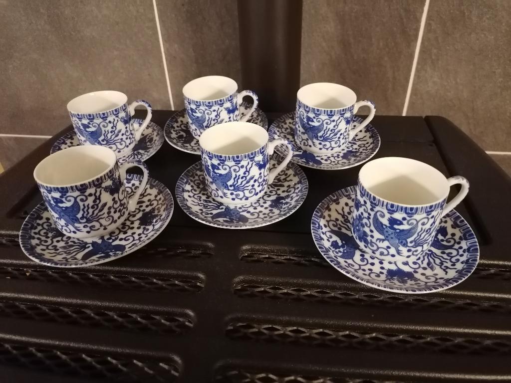 6 tasses de thé en porcelaine japonaises avec sous-tasses, Collections, Enlèvement, Comme neuf, Porcelaine, Tasse et/ou soucoupe