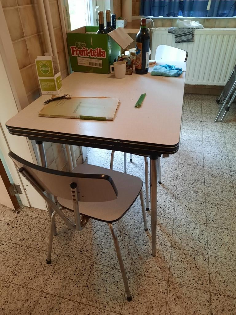 formica keukentafel met verlengstukken, Huis en Inrichting, Keuken | Keukenelementen, Ophalen, Gebruikt