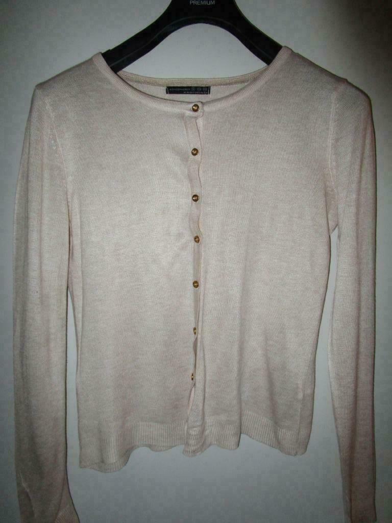 cardigan beige / goud, Kleding | Dames, Truien en Vesten, Maat 38/40 (M), Atmosphere, Beige, Ophalen of Verzenden