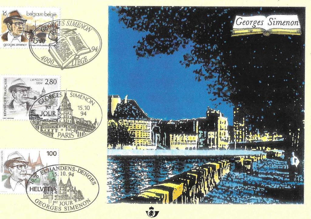 Timbres de Belgique - HK Simenon, Envoi
