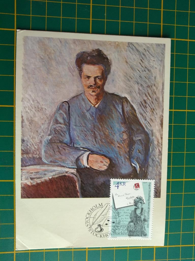 postkaart Zweden Stockholm August Strindbergs Edvard Munch, Verzamelen, Ophalen of Verzenden, Ongelopen