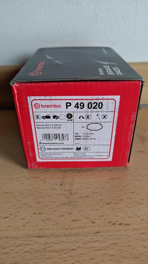 Brembo - P49 020 - Plaquettes Frein Avant - Mazda MX-5 NA, Ophalen, Nieuw, Mazda