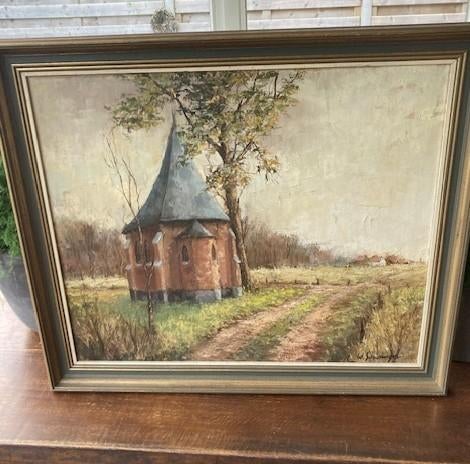 Schilderij van W.Schuerwegen, Antiek en Kunst, Ophalen
