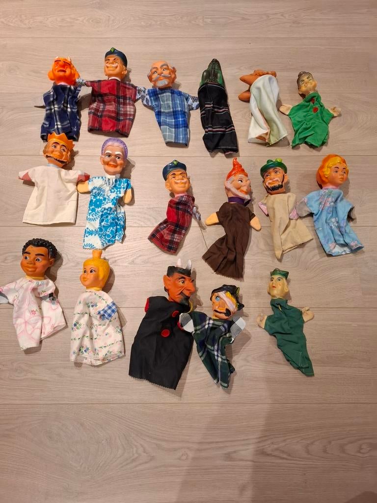 🎭✨ Echte Vintage Poppenkastpoppen (jaren '40 - '70) – 17 st, Ophalen of Verzenden