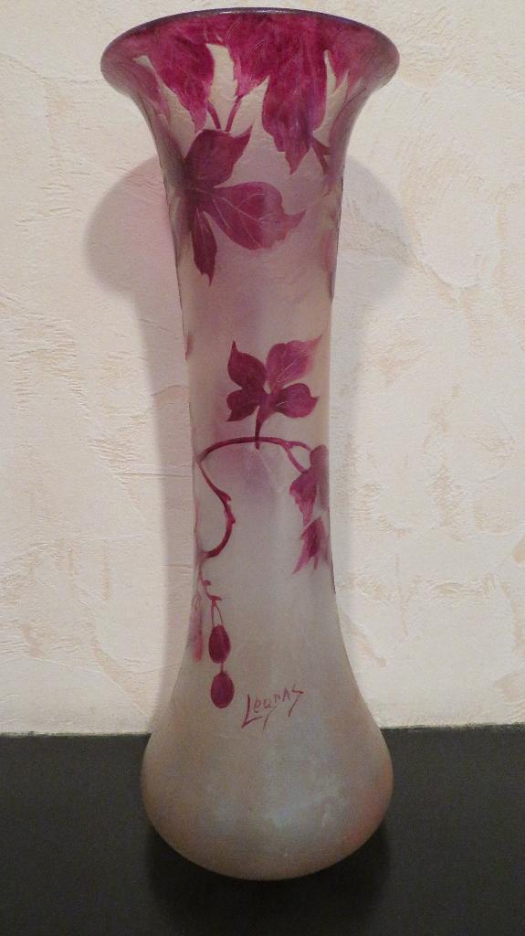 Vase Legras diabolo   decor vigne    gravé acide     émaillé, Antiquités & Art, Enlèvement