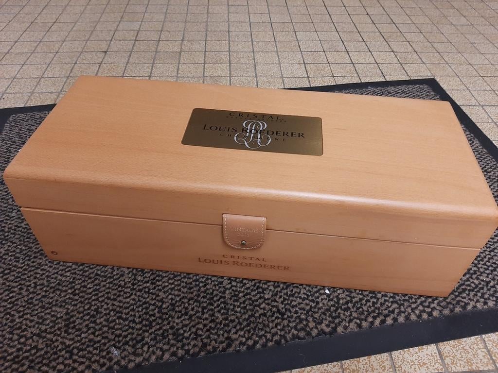 Vintage LOUIS ROEDERER champagne magnum eikenhouten doos, Verzamelen, Ophalen of Verzenden