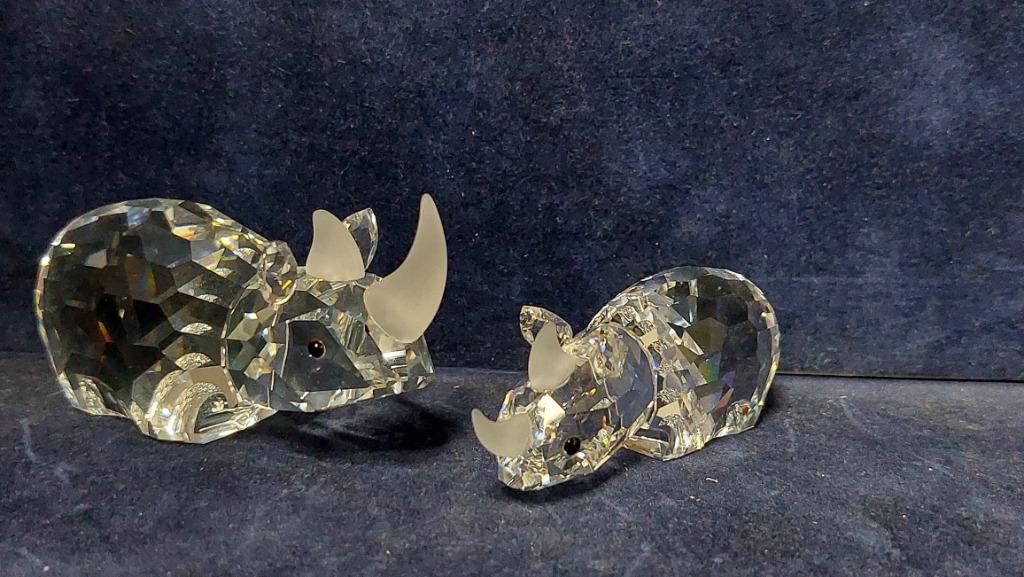 Swarovski - Rhinoceros avec petit, Collections, Enlèvement, Utilisé, Figurine