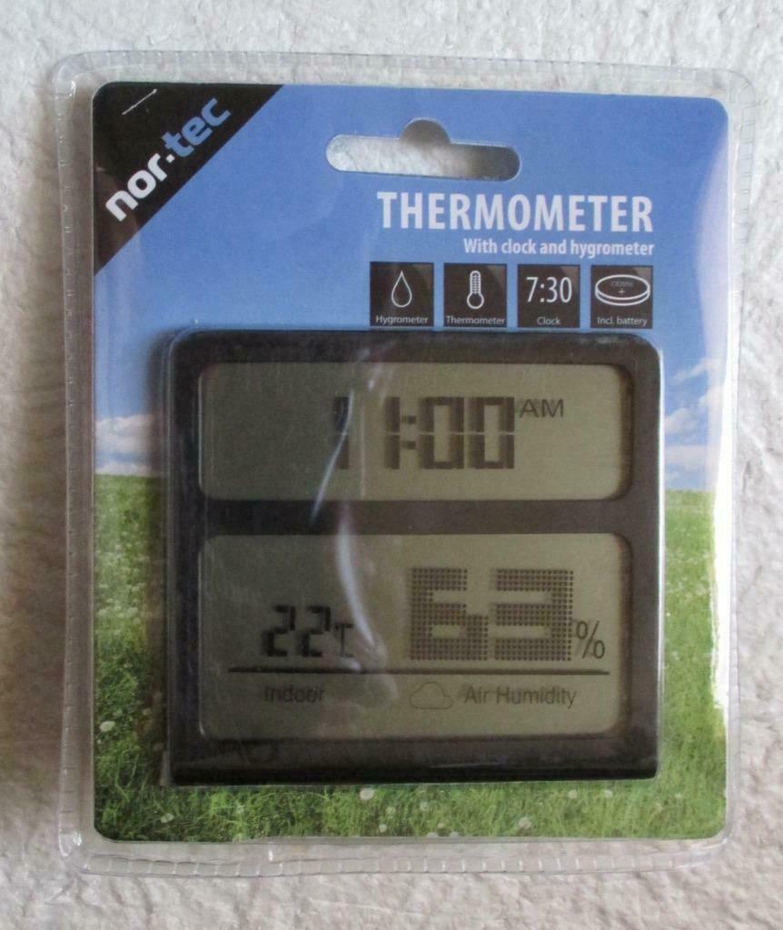 'nor-tec' - Thermomètre Intérieur & Horloge, Ophalen of Verzenden, Nieuw, Digitaal, Staande klok