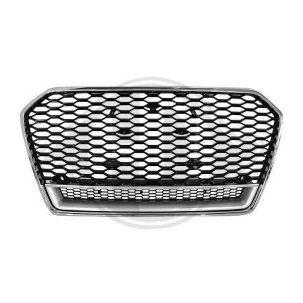 CALANDRE LOOK RS6 NOIR/CHROME AUDI A6 (14-18) - PDC, Enlèvement
