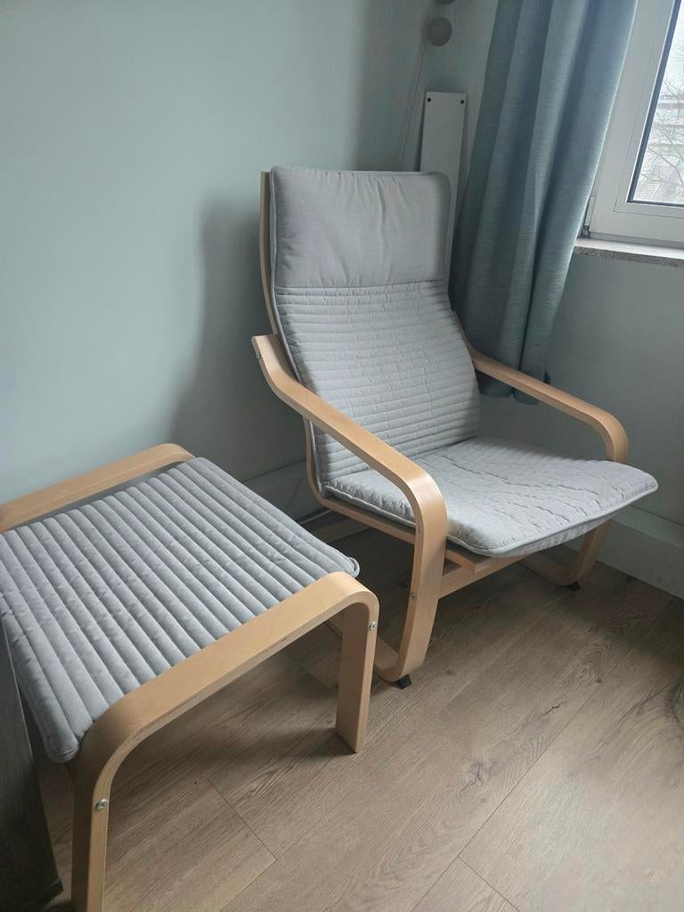 Fauteuil et repose pieds, Huis en Inrichting, Fauteuils, Zo goed als nieuw, Ophalen