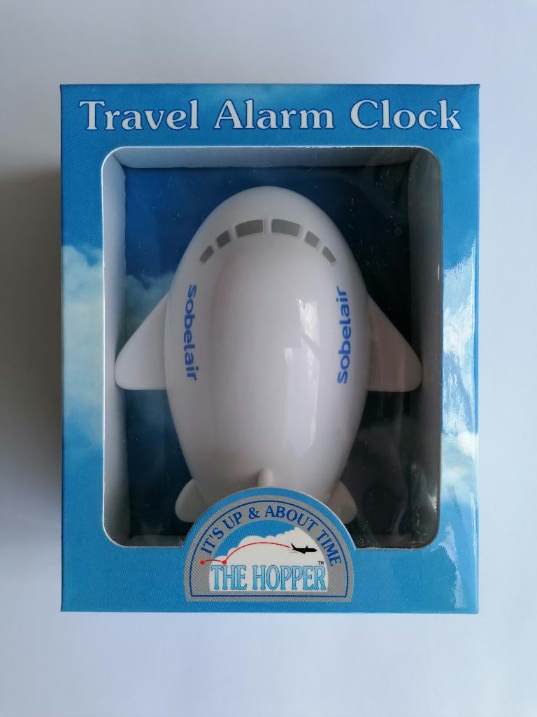 Sobelair Watch Travel Alarm Horloge Reisklokje vliegtuig, Handtassen en Accessoires, Ophalen of Verzenden, Nieuw, Kunststof