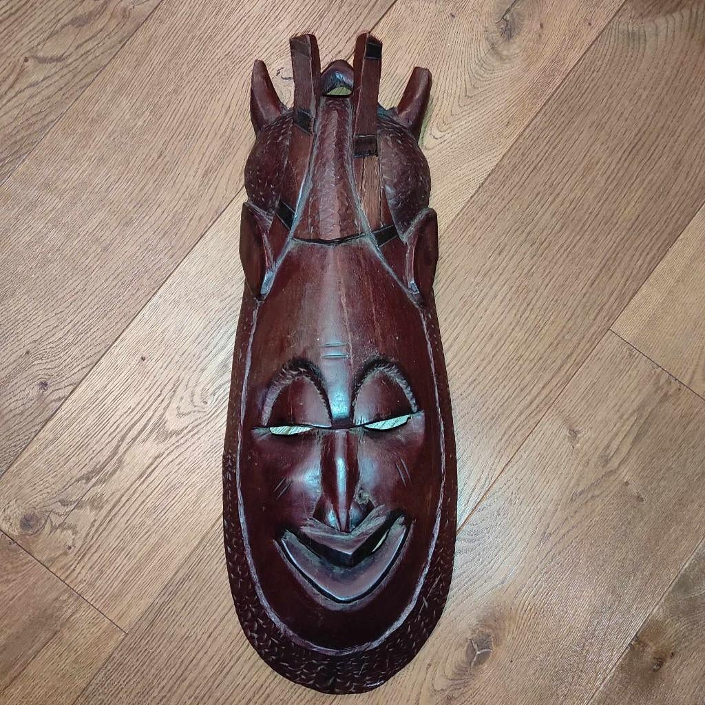 groot houten masker, Ophalen of Verzenden