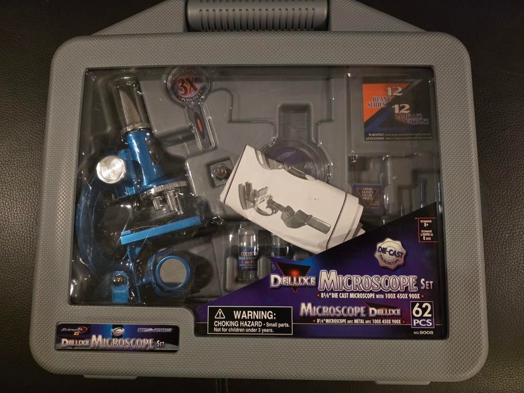 Kit de microscope de luxe à partir de 8 ans, Enlèvement, Neuf