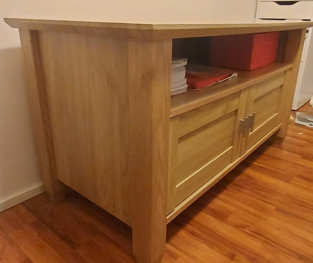 Meuble TV beige (pas IKEA), Enlèvement, Utilisé