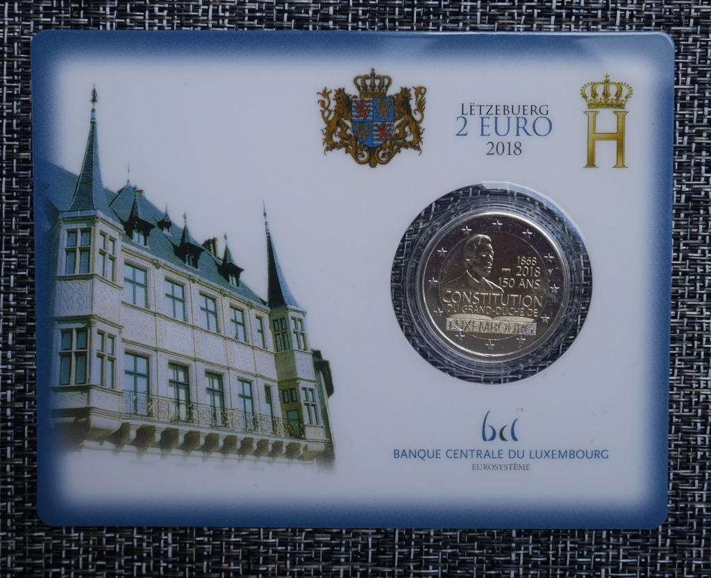 Coincard van 2 euro Luxembourg 2018 150ste verjaardag van de, Ophalen of Verzenden, Luxemburg, 2 euro, Setje