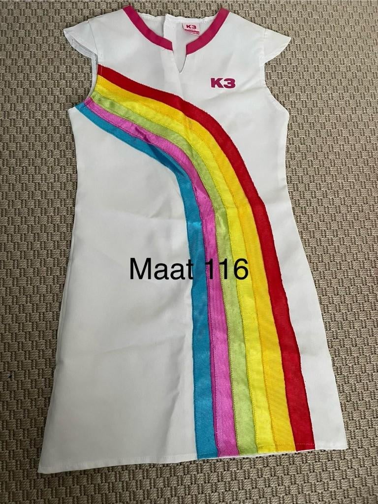 K3 jurkje maat 116 – regenboog – in nette staat, Ophalen, Zo goed als nieuw, Meisje, Overige typen