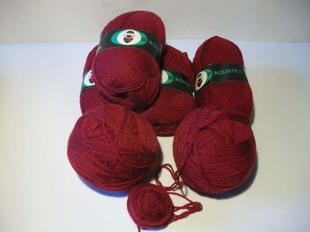 Laine à tricoter 100% pure laine peignée bordeaux D'aoust, Hobby & Loisirs créatifs, Tricot & Crochet, Comme neuf, Tricot, Enlèvement ou Envoi