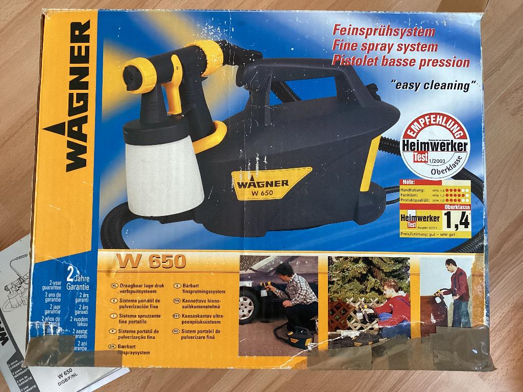 Pistolet basse pression Pulvérisateur peinture WAGNER W 650, Enlèvement, Utilisé, Pulvérisateur de peinture ou Pompe à peinture