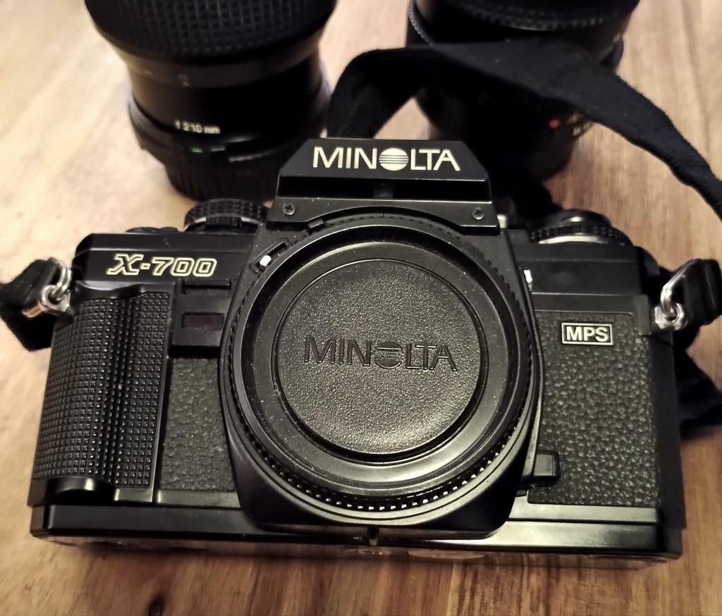 Minolta X-700 + 35-70mm + 70-210mm - Z.G.A.N., Audio, Tv en Foto, Fotocamera's Analoog, Zo goed als nieuw, Minolta, Ophalen