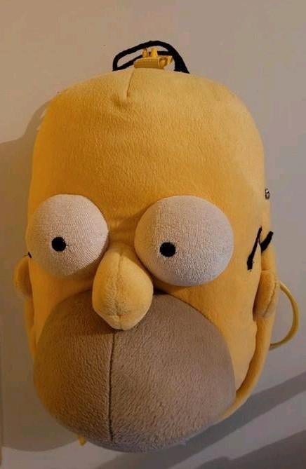 Vintage pluche Homer Simpson rugzak, Verzamelen, Ophalen of Verzenden, Gebruikt