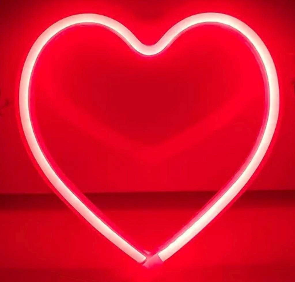 Lampe néon LED Valentine - 220V ou 3 AA - ️ décoration rétro, Enlèvement ou Envoi, Comme neuf, Panneau publicitaire