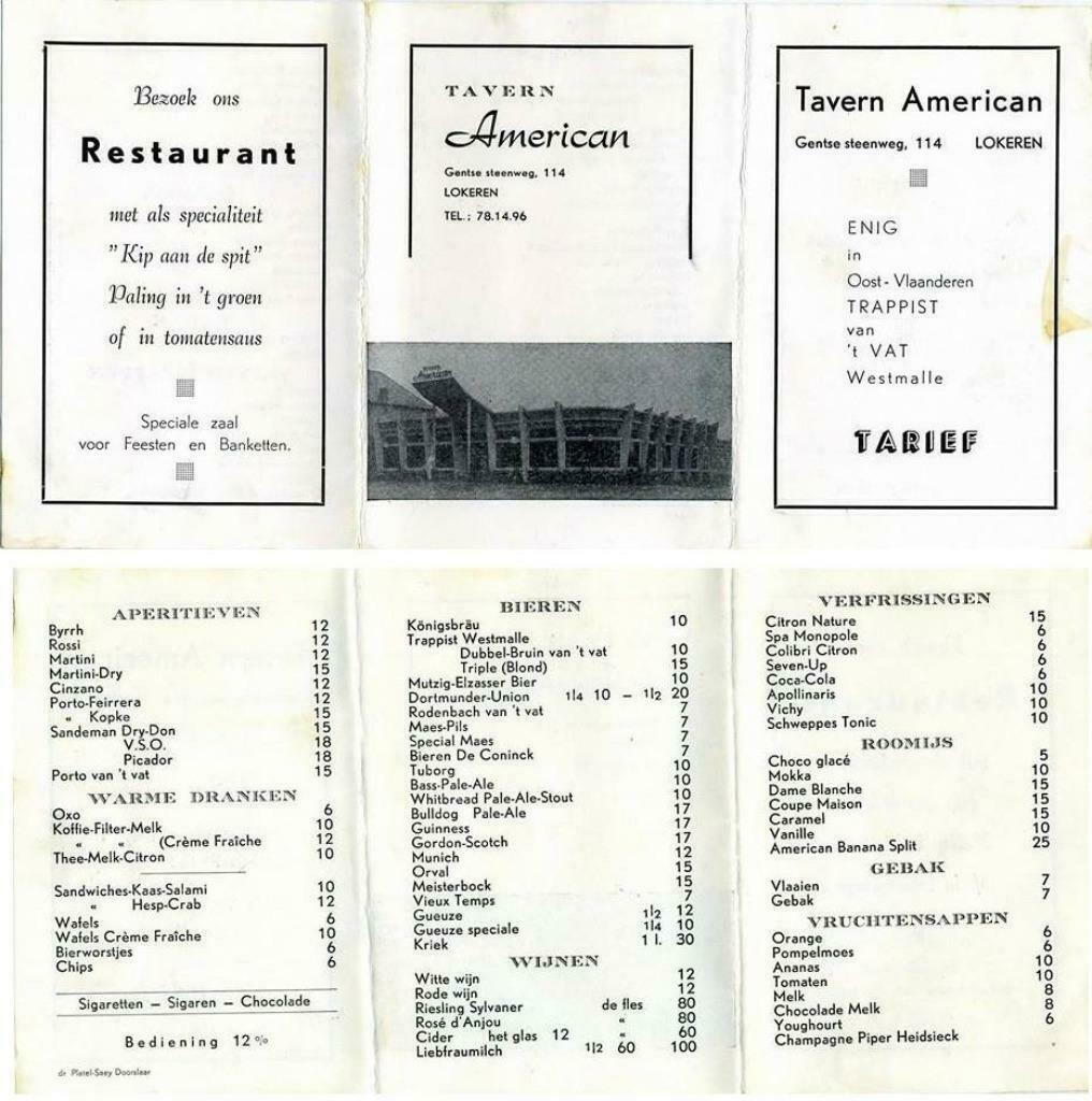 Recherche articles American Tavern @ Lokeren, Verzamelen, Ophalen of Verzenden, Gebruikt, Overige typen