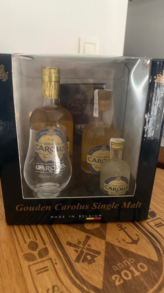Gouden carolus wiskhy setje, Verzamelen, Wijnen, Nieuw, Ophalen