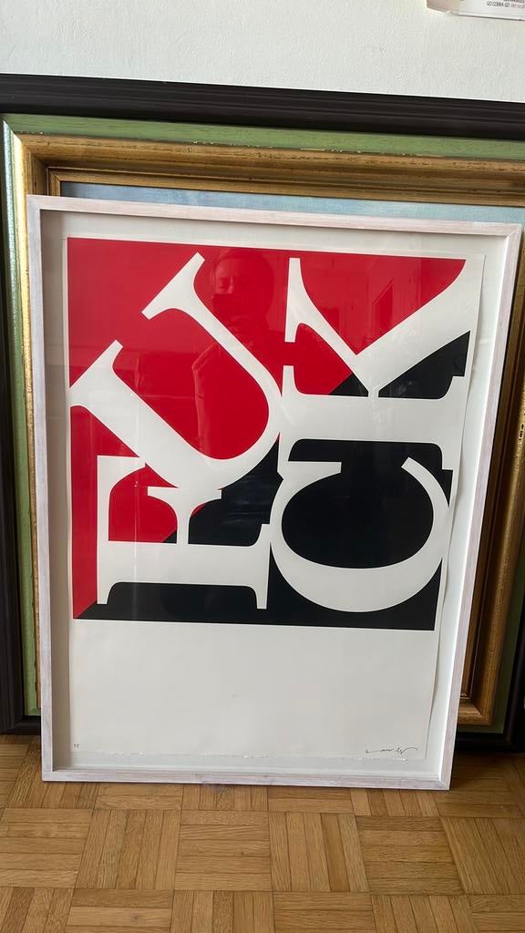 Zeefdruk FUCk Kendall Geers, Antiek en Kunst, Ophalen