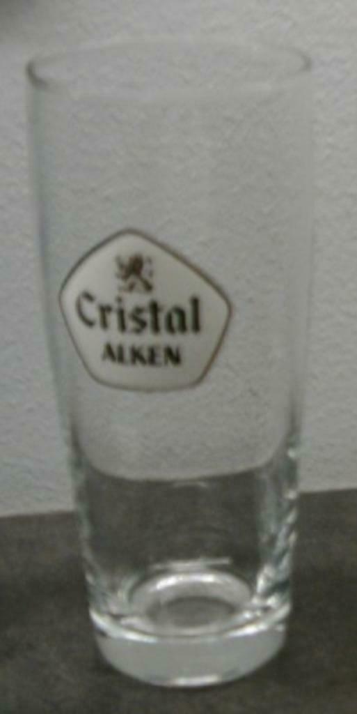 Cristal Alken bierglazen 25cl., Enlèvement ou Envoi, Utilisé, Verre à bière