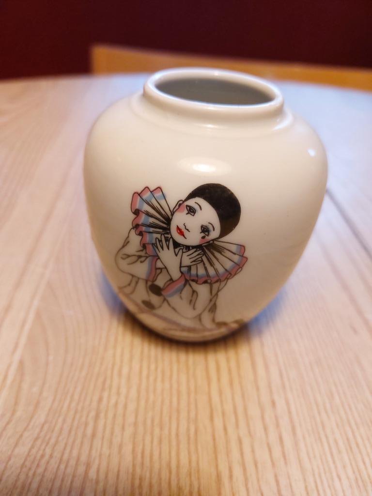 Petit vase Pierrot vintage années 80 pensez avec nostalgie, Enlèvement ou Envoi