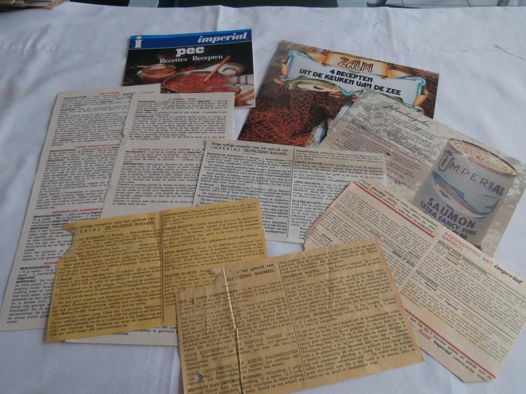 Kook brochures van " IMPERIAL produkten " Reclame Pec, conse, Ophalen of Verzenden, Gebruikt, Overige typen