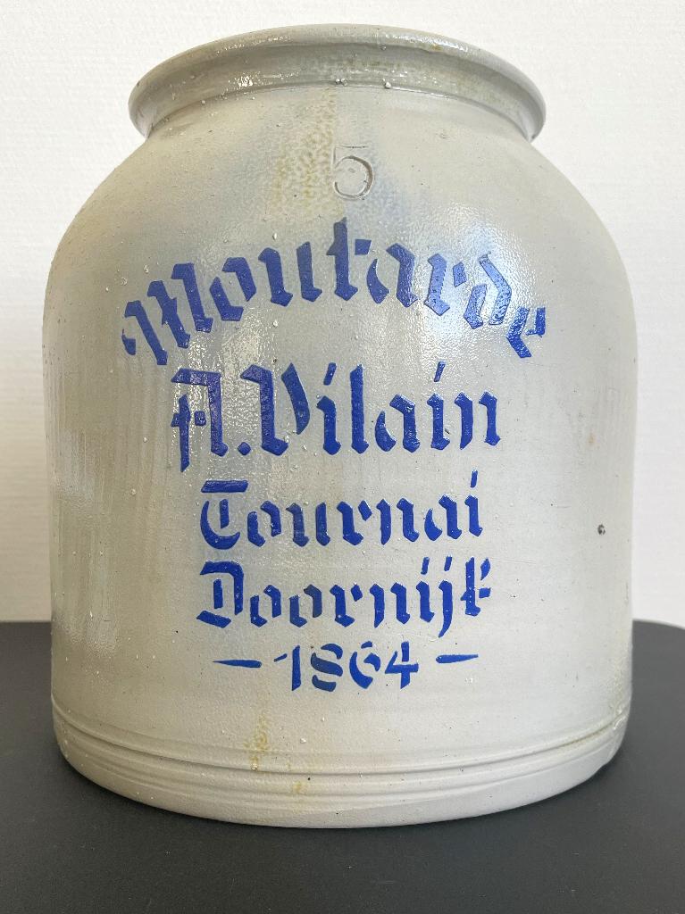 Mosterdpot Moutarde A. Vilaín Tournai Doornait - 1864 –, Ophalen of Verzenden