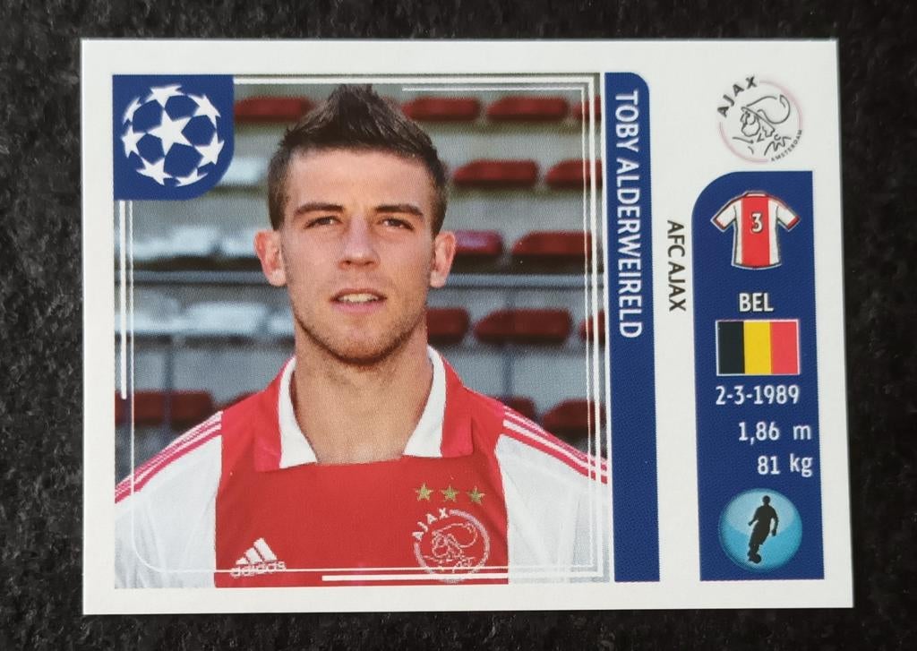PANINI CHAMPIONS LEAGUE 2011/12 TOBY ALDERWEIRELD, Verzamelen, Ophalen of Verzenden