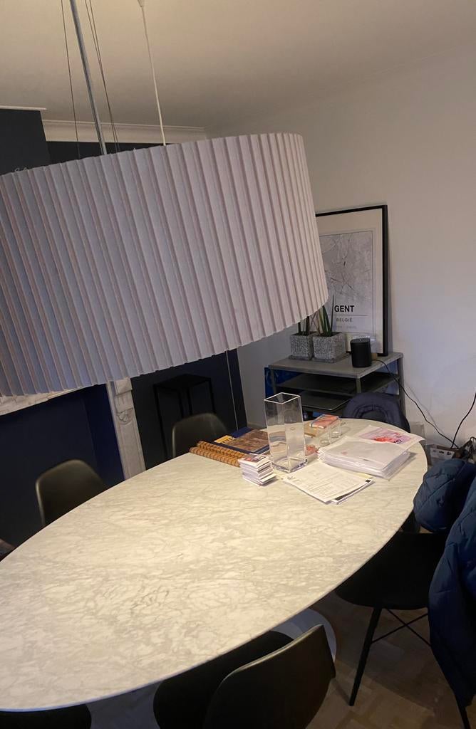 Plafondlamp met stoffen kap, Huis en Inrichting, Lampen | Lampenkappen, Ophalen, Gebruikt