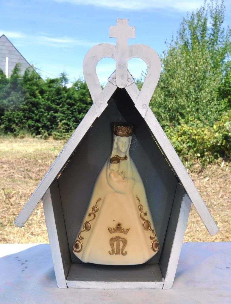 chapelle en bois avec vierge plastique appliquée, Enlèvement ou Envoi