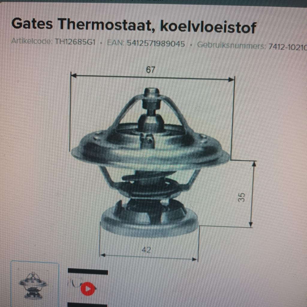 Thermostaat Gates 85C  MB, Daewoo, Ssyangyong, Enlèvement ou Envoi, Neuf, SsangYong