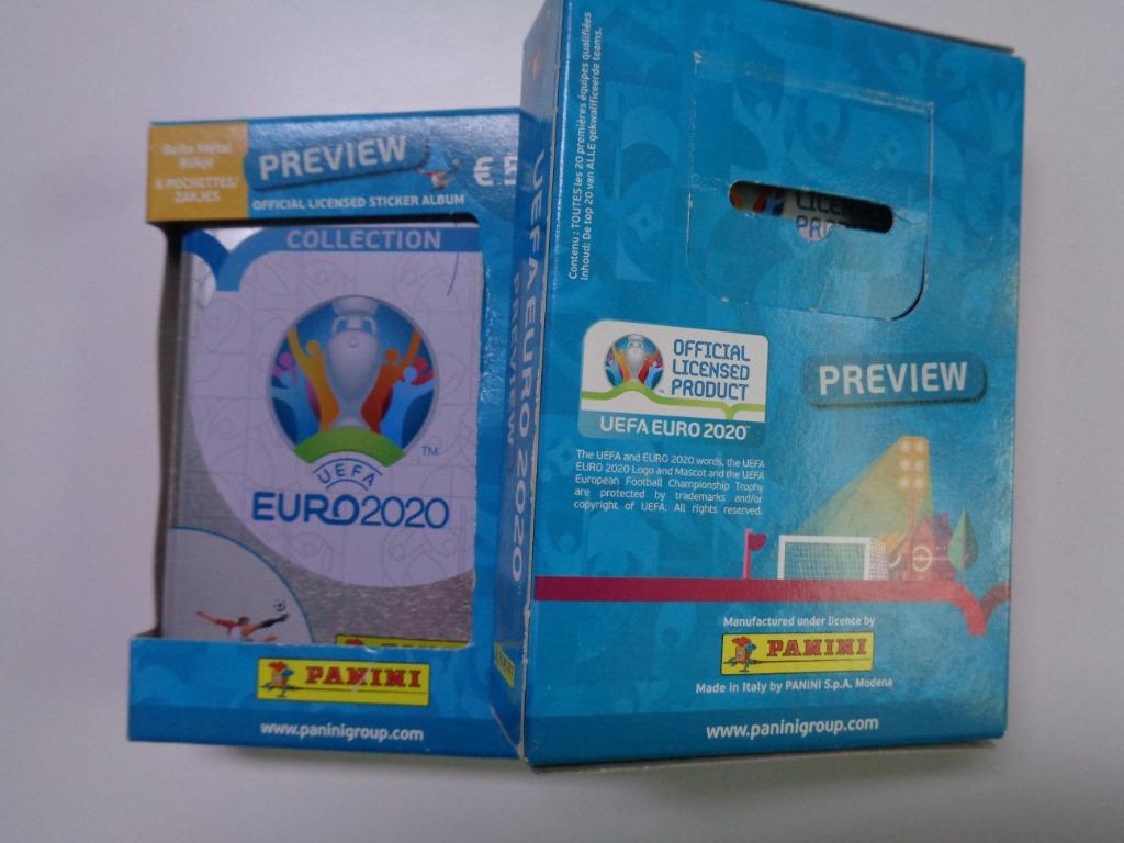 PANINI  voetbal STICKERS euro 2020 preview blikken box 6zakj, Ophalen of Verzenden, Nieuw