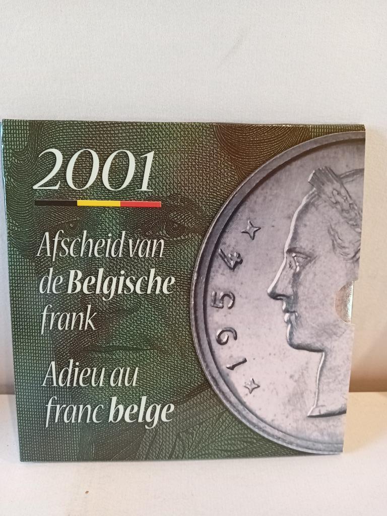 Set de monnaies 2001 ADIEU AU FRANC BE, Enlèvement ou Envoi, Monnaie