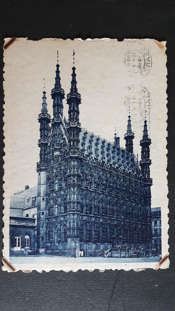 Leuven Louvain Stadhuis Hôtel de Ville, Ophalen of Verzenden, 1940 tot 1960, Gelopen, Vlaams-Brabant