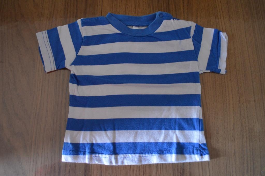T-shirt 01 hunk strepen wit blauw groen 74, Kinderen en Baby's, Babykleding | Maat 74, Zeeman, Ophalen of Verzenden, Zo goed als nieuw