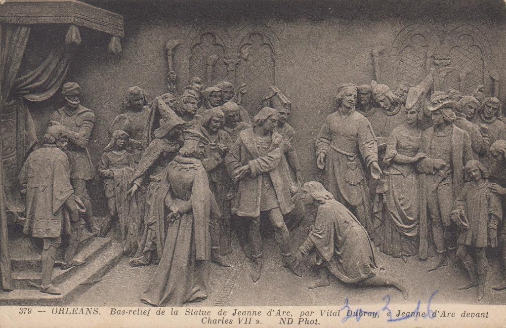 1916 - FRANCE - Orléans - Statue Jeanne d'Arc + Militaire, Envoi, Avant 1920, Affranchie, France